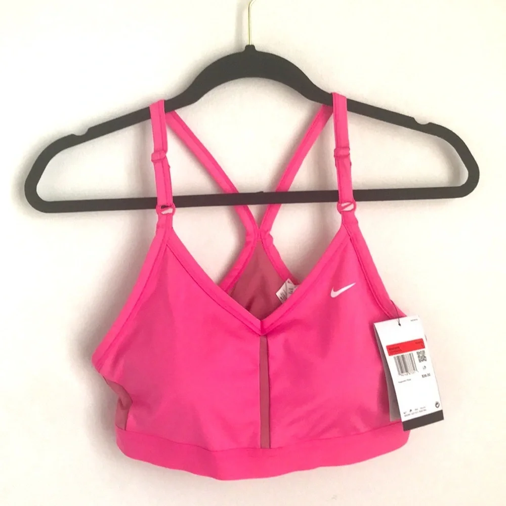 NWT Nike Indy Bra in Pinksicle/White Logo 2X - Picture 1 of 7